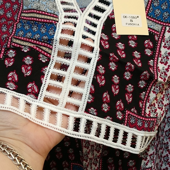 NWT Cheeky Boho Peasant crop with long skirt set - Picture 4 of 8